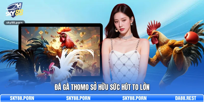 Đá gà Thomo sở hữu sức hút to lớn 